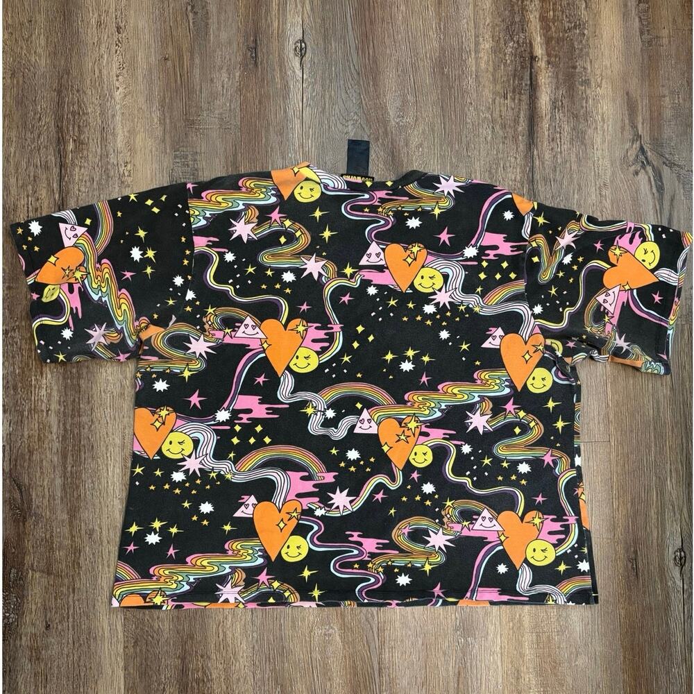 Nooworks Better Days print t shirt top limited print novelty spacy rainbows XXXL